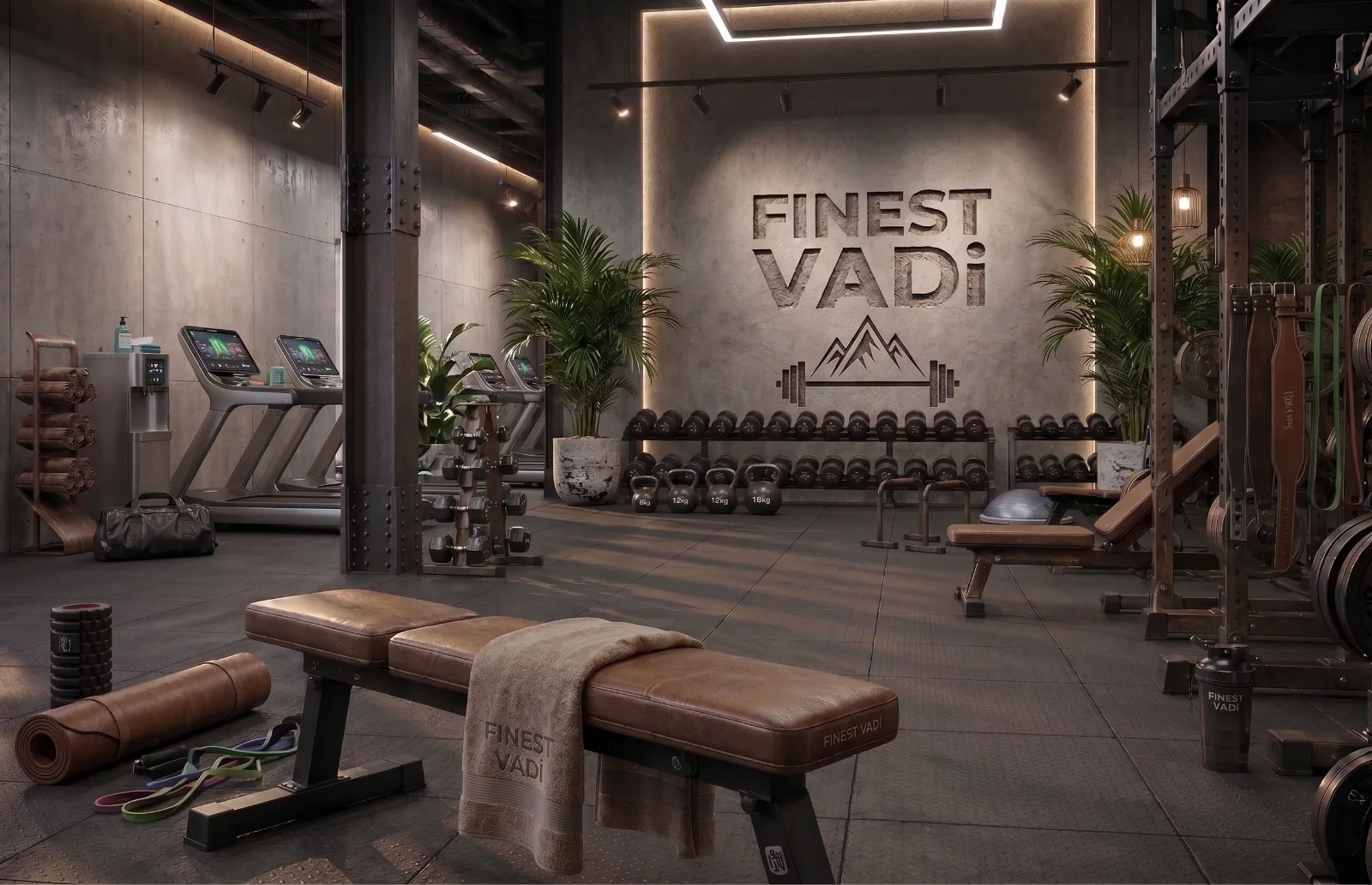 Finest Vadi fitness alanı mimari renderı
