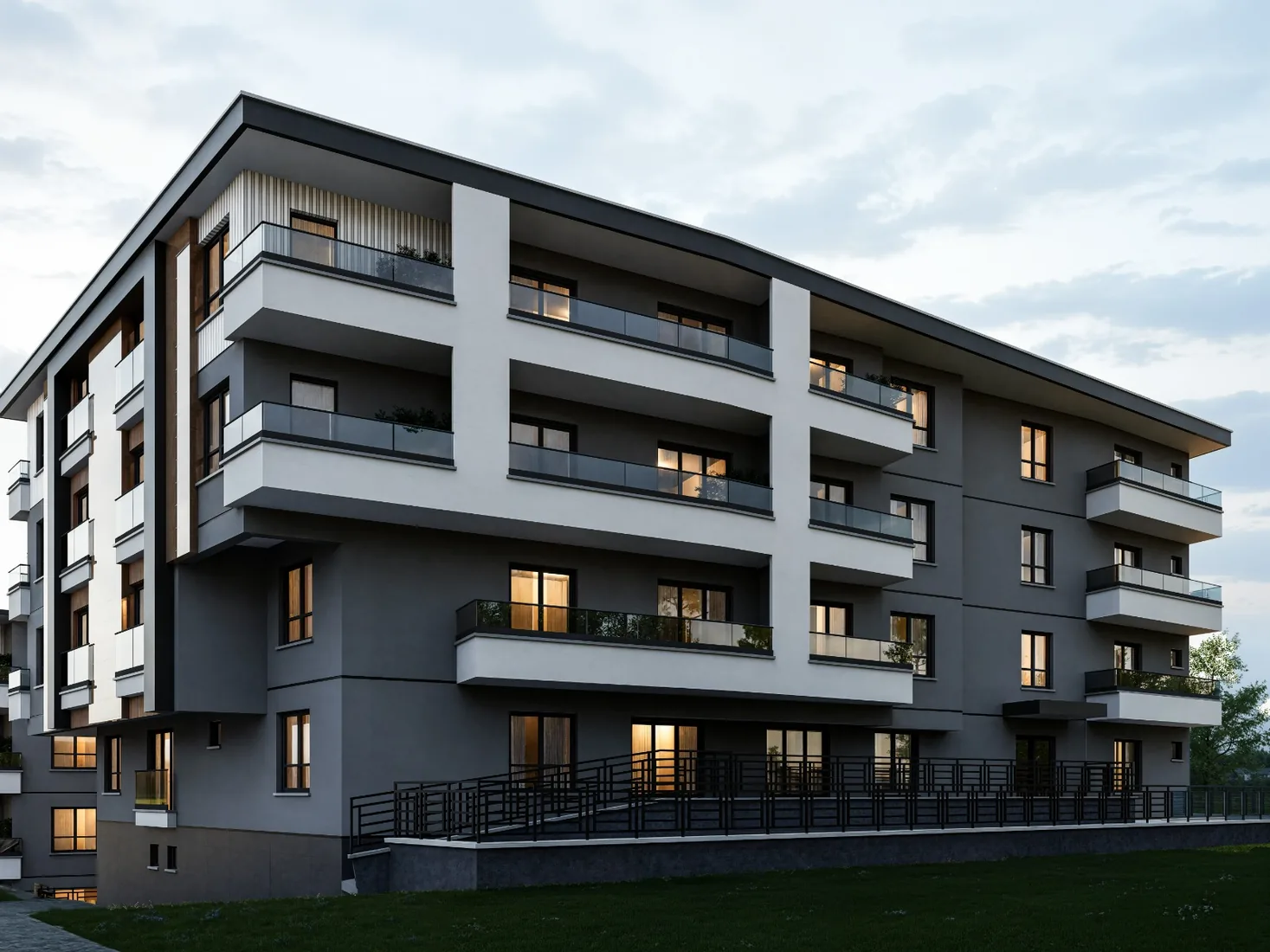 Paşa Residence balkonlu cephe görünümü