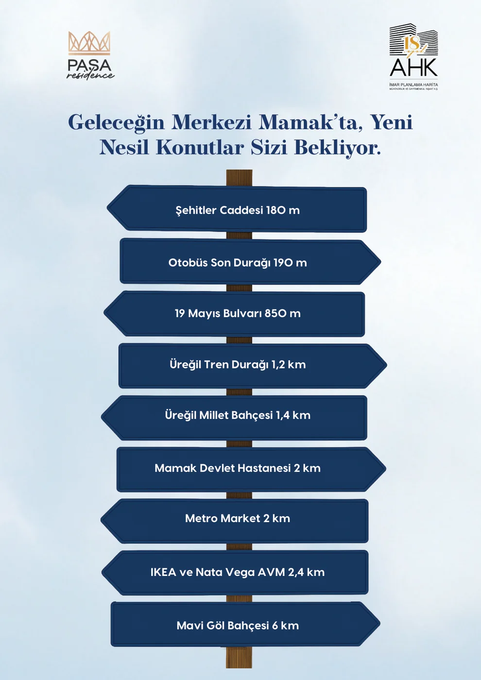 Paşa Residence lokasyon mesafeleri