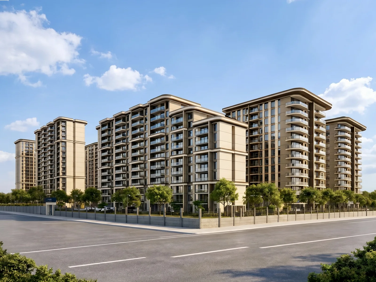 Viole Manzara Eskişehir Yolu aksı dış cephe renderı